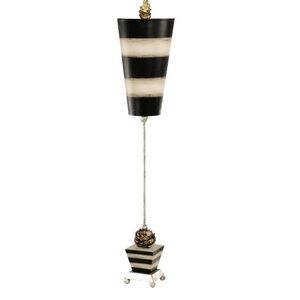 Chic Striped Black and White Lamp